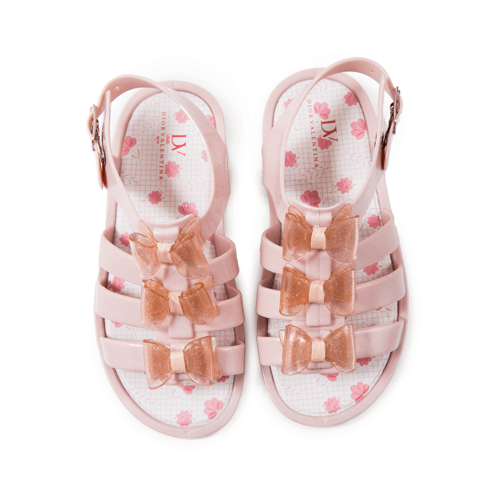 Dior Valentina- Glitter Bow-Tie Sweetheart Jelly Sandal For Babies, Toddlers, & Kids