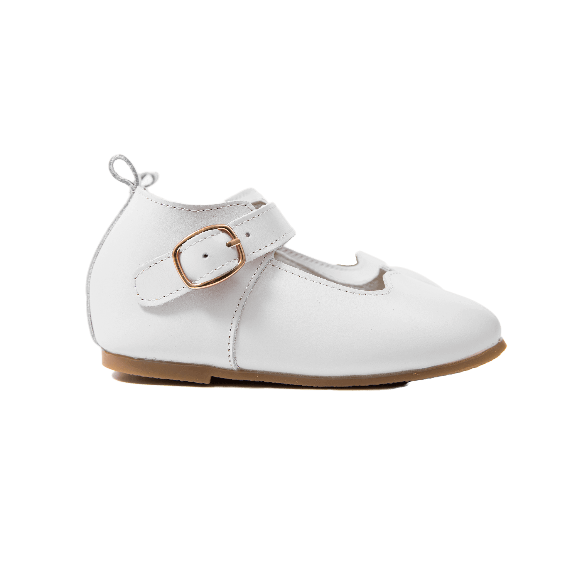 Classic Leather White Mary Jane Shoes