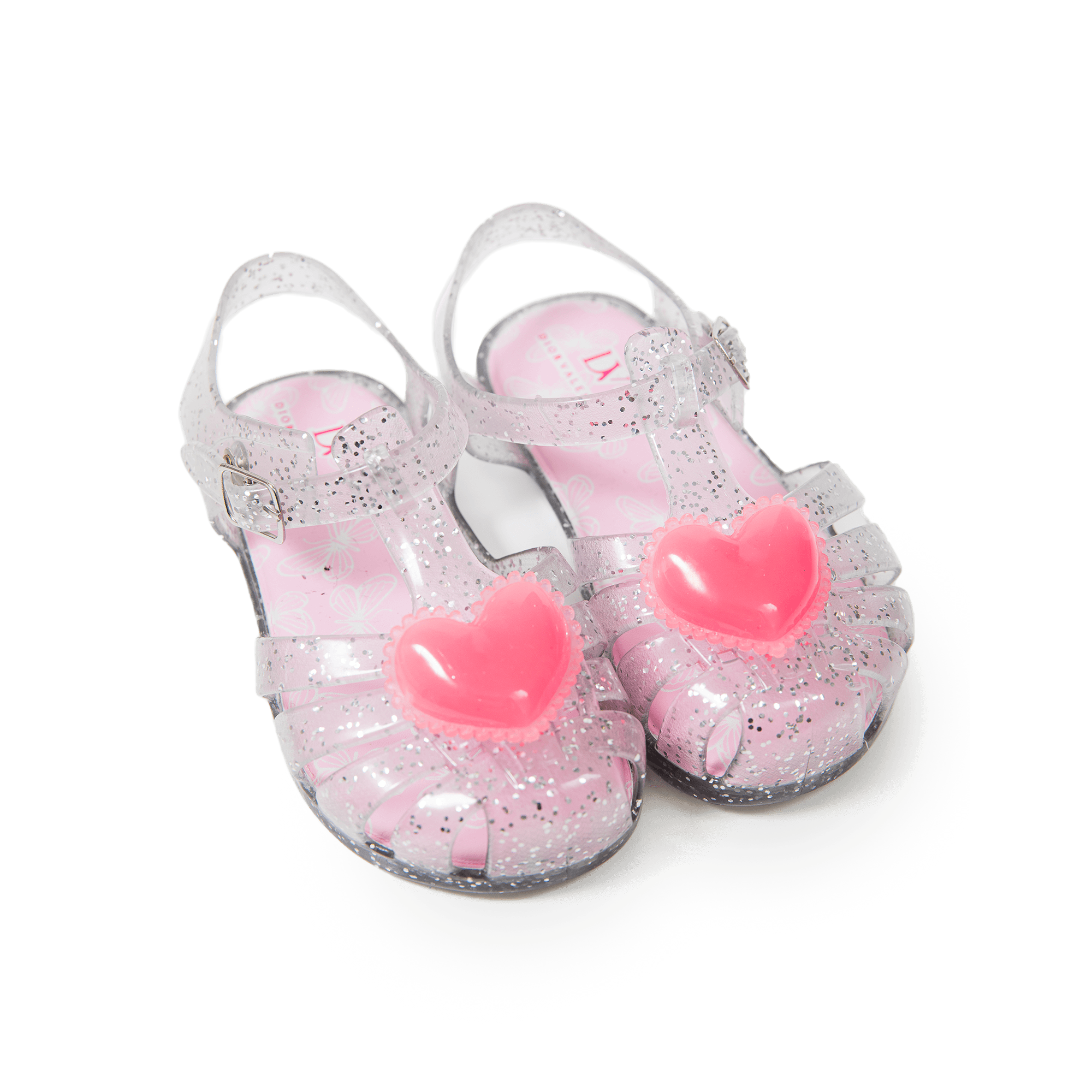 Sweetheart Glitter Jelly Sandals