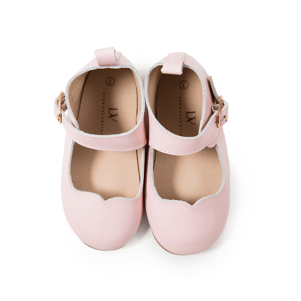 Dior Valentina- Classic Leather Mary Jane Pink Shoes for baby, toddlers, and big kids