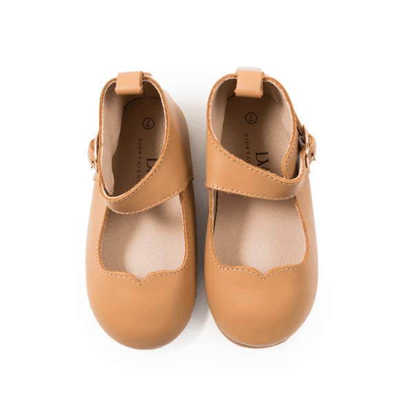 Dior Valentina- Classic Leather Mary Jane Brown Shoes for baby, toddlers, and big kids